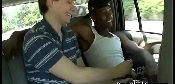  Black Gay Muscular Man Seduces Teen White BOy For A Good Fuck 12